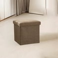 thumbnail image 6 of NWOKYZGH Storage Ottoman with Thick Foam Padded Seat, Foldable Foot Rest Stool with Linen Fabric, Ottoman with Storage Bench for Bedroom Living Room, 6 of 6