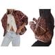 thumbnail image 2 of Chaqueta Acolchada Corta con Estampado Floral Vintage para Mujer, Chaqueta Corta Abierta Al Frente, Ropa de Abrigo Café L, 2 of 6