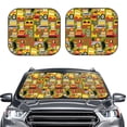 thumbnail image 2 of Sikiie Cars Print Foldable Car Windshield Sun Visor, Car Window Sunshade Suitable for Sedan, SUV and Truck Car Accessories-Large, 2 of 6