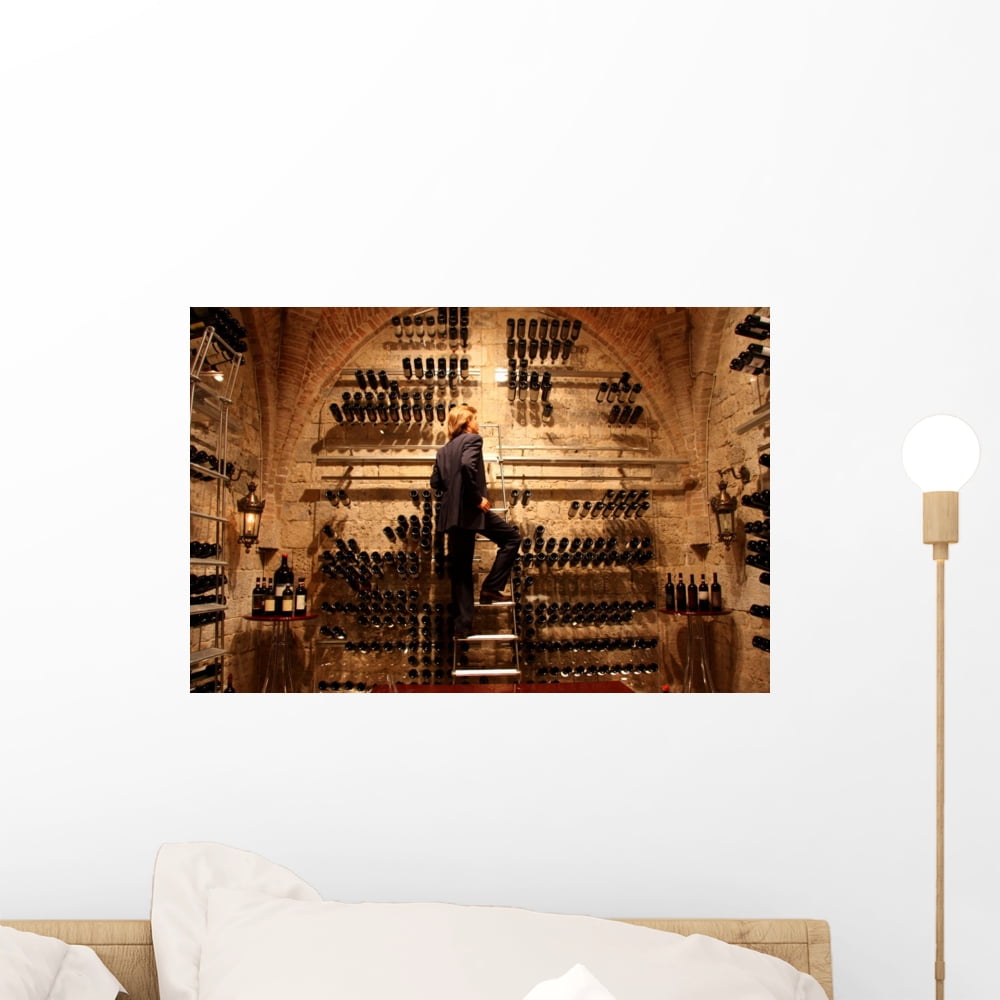 Wine Cellar Wall Mural Decal Sticker, Wallmonkeys Peel & Stick Vinyl