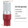 thumbnail image 3 of 2x 3157 Red Stop Brake 2835 Flash Strobe Rear Alert Safety 12-LED Light Bulbs, 3 of 7