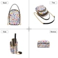 thumbnail image 3 of FORMRS Crossbody Bag for Women Quilted Travel Shoulder Cell Phone Purse with Chain Strap Handbag, Purple Wildflower Pattern, 3 of 7