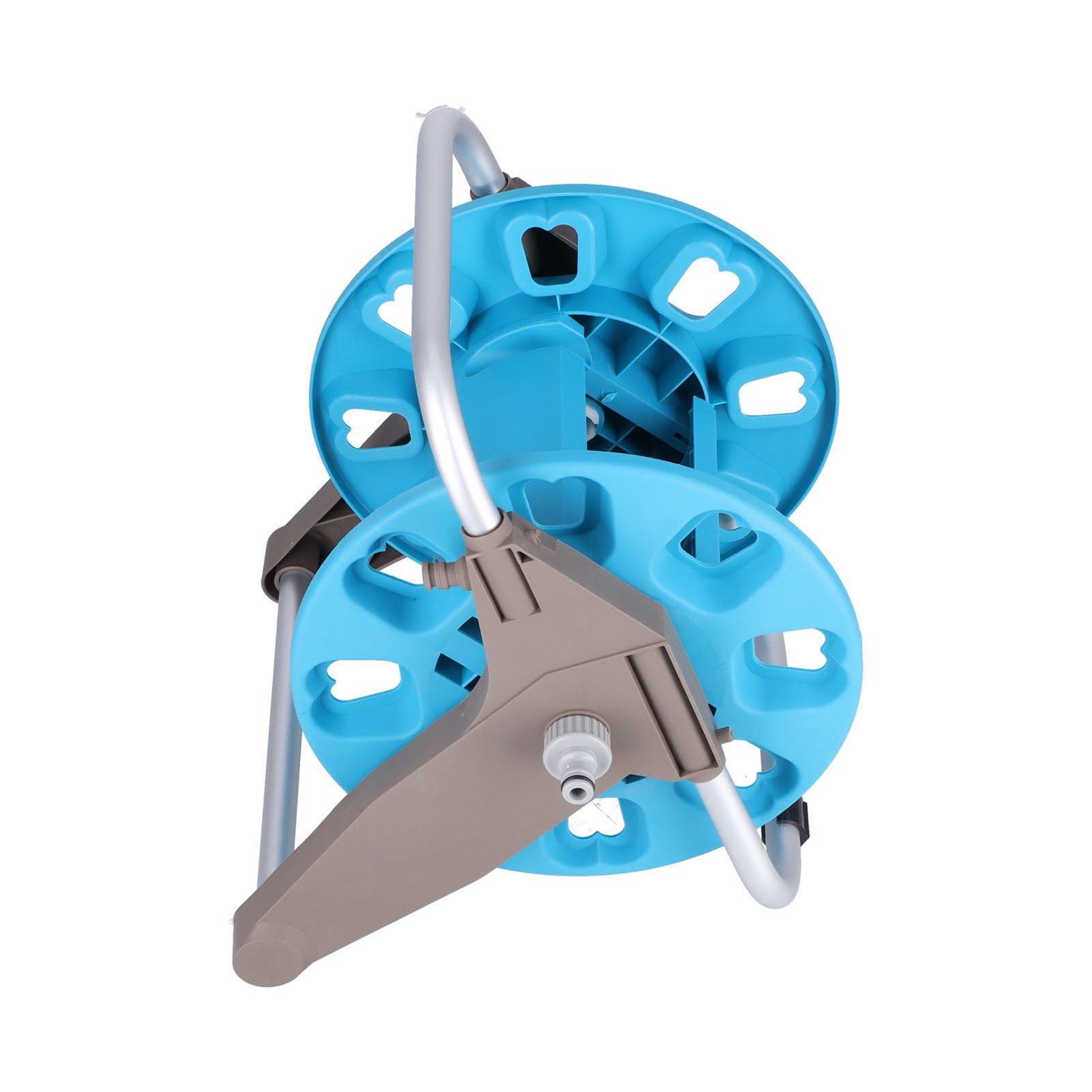 BIMZUC G1/2 Garden Water Hose Reel Rack Hand Push Waterpipe Cart Storage For 30m Pipe Yard Lawn Care (13.0 x 14.6 x 16.9 inches / 33 x 37 x 43 cm)