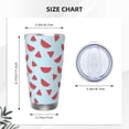 thumbnail image 4 of Logiee Watermelon Print 20OZ Car Cup with Lid, Stainless Steel Vacuum Insulated Double Wall Travel Tumbler, Durable Insulated Coffee Mug,Thermal Cup with Straw-Straw Two-piece Set, 4 of 8