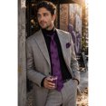 thumbnail image 2 of HISDERN Ties for Men Paisley Silk Mens Tie Purple Floral Neckties Handkerchief Pocket Square Set, 2 of 12