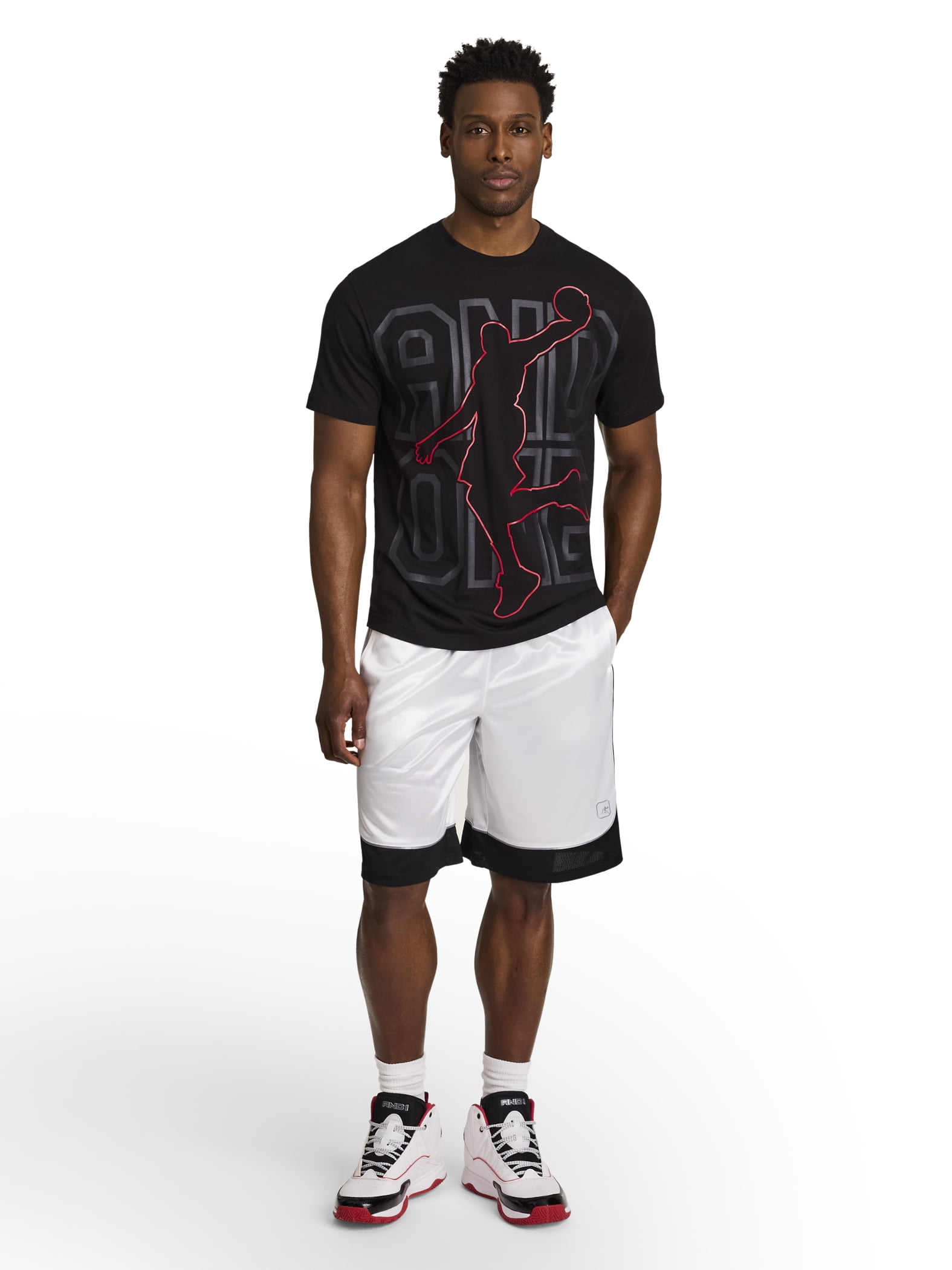 AND1 Men's and Big Men's Graphic T-Shirt, up to Size 5XL