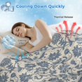 thumbnail image 3 of Light Blue Floral Cooling Blanket,Lightweight Breathable Summer Throw Blanket with Double Sided Cold Effect,Rustic Vintage Flowers Botanical Spring Picnic Blankets Bed Sheet for Hot Sleepers 40"x60", 3 of 8