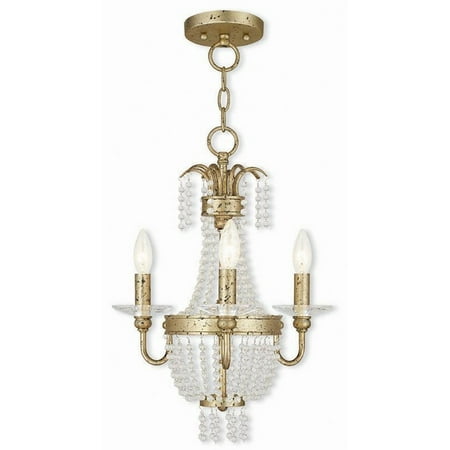 

French Country Traditional Three Light Chandelier-Winter Gold Finish Bailey Street Home 218-Bel-1875470