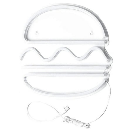 

LED Burger Neon Signs Hanging Neon Lamp for Handmade Advertising Night Light for Window Shop Room Pub Decor