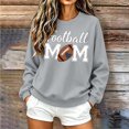 thumbnail image 4 of Karight Women's Football Mom Graphic Crewneck Sweatshirt Long Sleeve Casual Pullover Top, 4 of 6