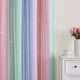 thumbnail image 2 of Cortina XiDi Rainbow con estampado de estrellas de doble capa, rosa, verde y azul, 2 of 8