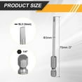 thumbnail image 2 of Uxcell 4pcs SL3 Slotted Screwdriver Bits 3mm Slotted Tip 1/4" Hex Shank 75mm (3") Long Magnetic Flat Head S2 Steel Screw Driver Drill Bits Industrial Power Screwdriver Bit, 2 of 7