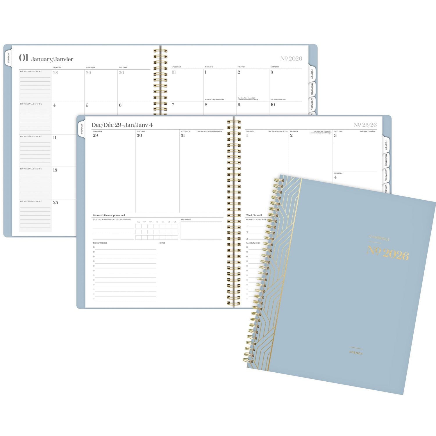 2026 Cambridge Workstyle Balance Aqua Large Weekly Planner, Planner