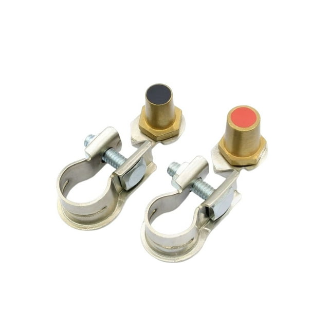 QualitChoice 2 Pieces Terminals Clamp Vehicle Components Light-weight Metal Connector Car Supplies Quick Release Switch Battery Clip 1Set