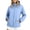 Light Blue, variant on Drovellove Plus Size Women's Waterproof Hooded Rain Jacket with Pockets | Lightweight Packable Outdoor Shell for Hiking, Cycling, Camping, and Travel | Breathable Polyester All Season Windbreaker