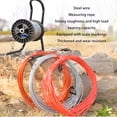thumbnail image 4 of Construction Measure Rope, Portable Steel Wire 50m Deep Well Measuring Rope Fade Resistant  for Railways, 4 of 7