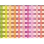 Pack of 1, Rainbow Gingham 18" x 417' Half Ream Roll Gift Wrap for Holiday, Party, Kids' Birthday, Wedding & Special Occasion Packaging
