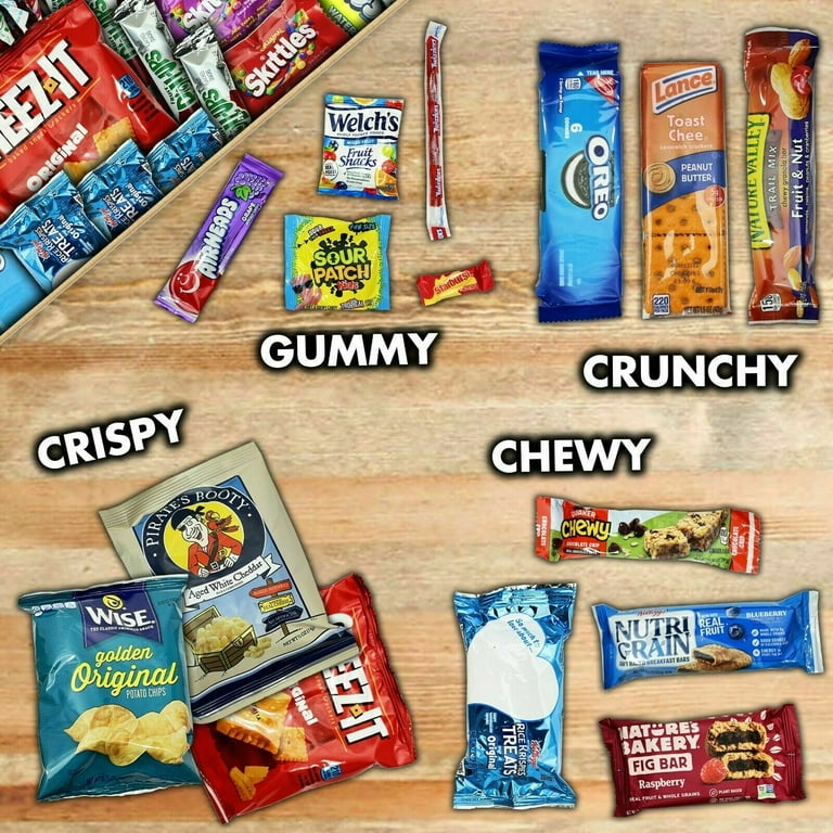 Snack Box Variety Care Package 40 Count Lunch Box Snack Gift Box