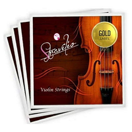 Full Set of Violin Strings Size 4/4 & 3/4 - G D A & E Concert Grade (Gold