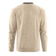 thumbnail image 4 of WTOBBY Men's Sweatshirt with Casual V-Neck and Long Sleeve Design, Color Block Pullover Knit Top for Outdoor and Street Style Wear,Khaki 2XL, 4 of 5