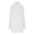 thumbnail image 5 of ZyeKqe Womens Hoodies Dress Fleece Lined Long Sleeve High Neck Midi Dresses Drawstring Fashion Sweatshirts with Pockets, 5 of 7