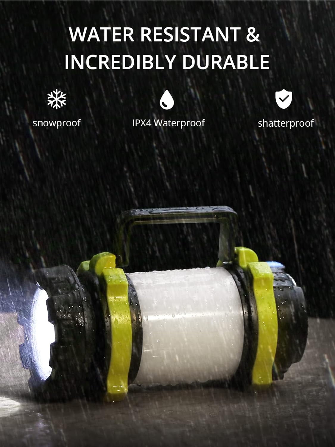 BEEPRINCESS Rechargeable LED Camping Lantern, 800 High-Lumen Flashlight with 4000mAh Power Bank, 6 Modes, IPX4 Waterproof, Ideal for Camping/Hiking/Outdoor Recreations/Outage/Hurricane/Emergency