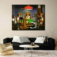 thumbnail image 5 of HFDF Canvas Print Wall Art Pokers Dogs Dogs Playing Cards Wall Decor Modern Artwork Paintings Pictures for Living Room Stretched and Ready to Hang - 20x16inch Framed, 5 of 6