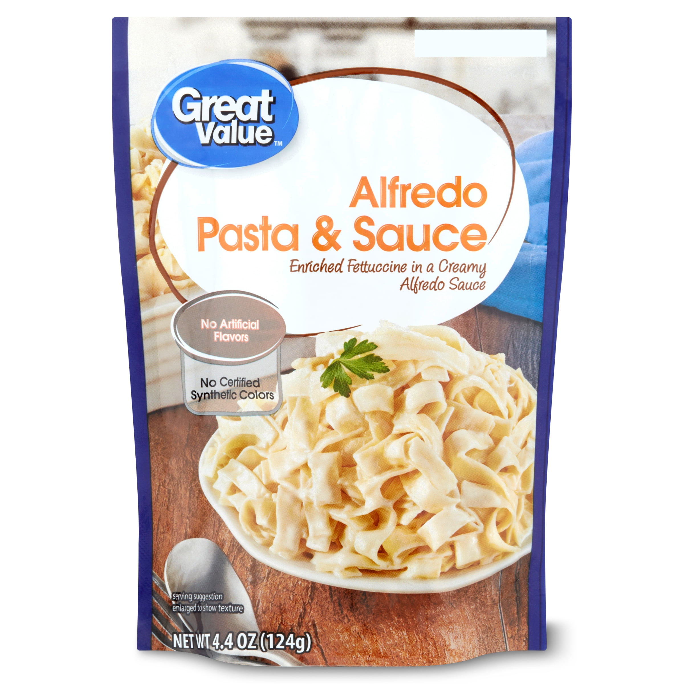 Great Value Alfredo-Style Pasta and Sauce, 4.4 oz