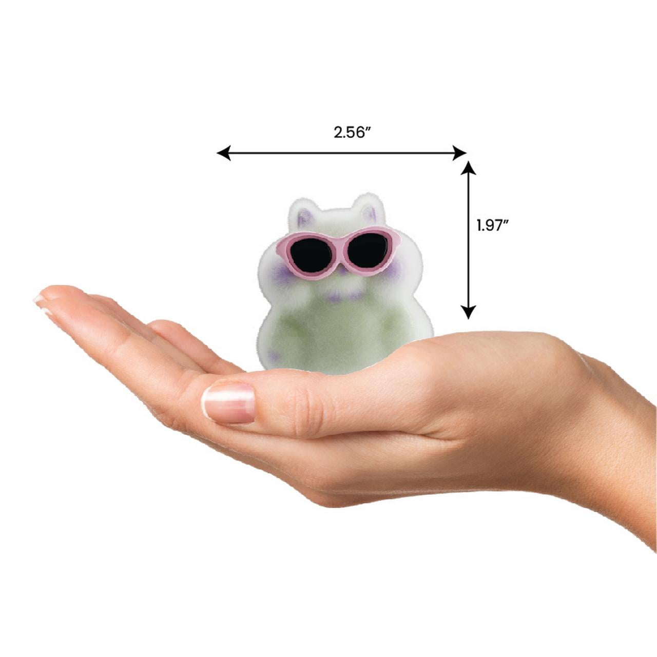Taba Jelly Squishies Glow Hammy - FuFu Squeeze Stress Relief Toy for Kids & Adults - Stretchy & Sticky Fun Sensory Play with Decorations - Relaxing Fidget Toy for Anxiety Relief & Calming Exercise