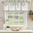 thumbnail image 2 of Eucalyptus Leaves Curtain Valances for Windows, Kitchen Valance Window Treatments Panel 2 Pack, Summer Botanical Green Watercolor Rod Pocket Short Curtains for Bathroom Bedroom 54 x 18 Inch, 2 of 8