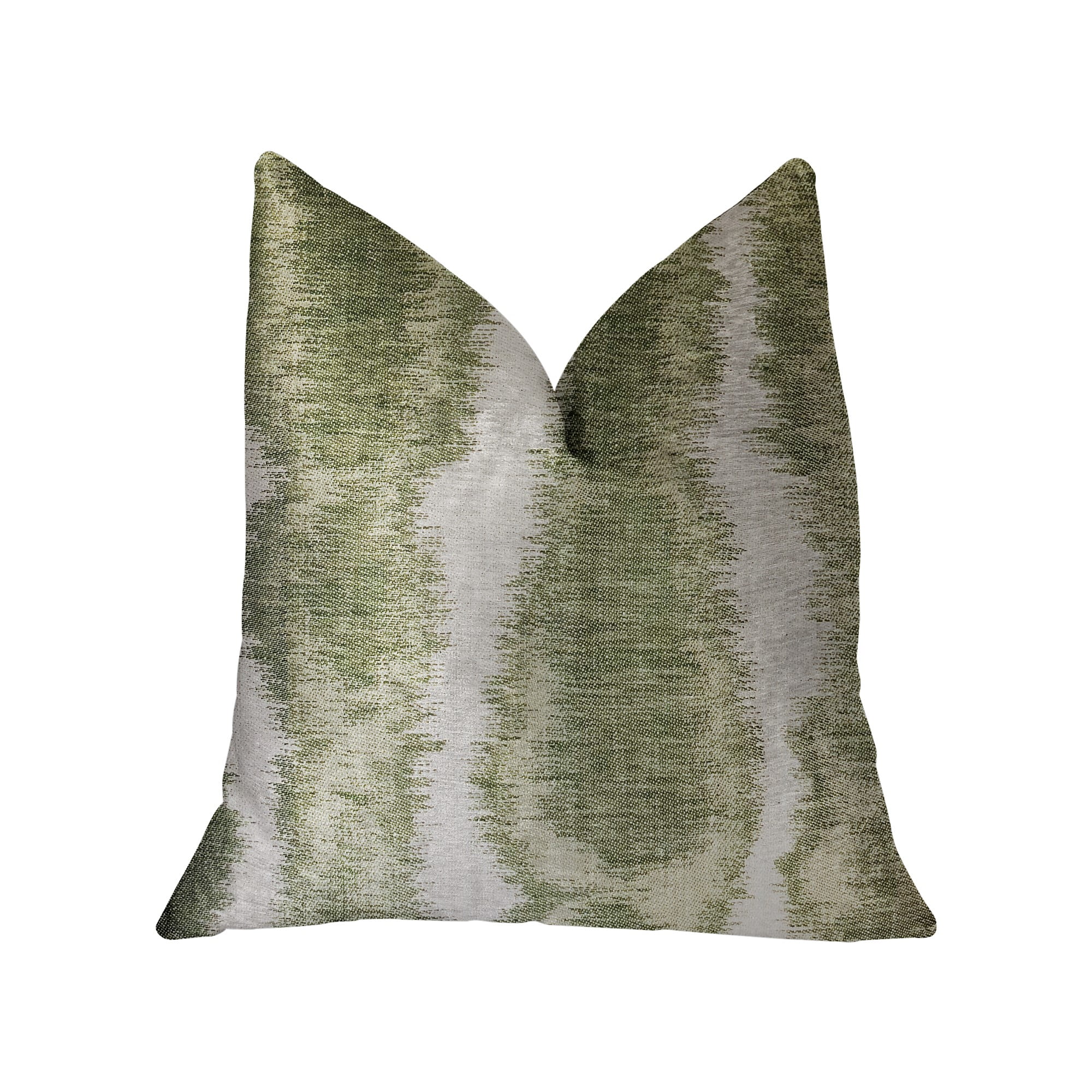 Green and Beige Luxury Throw Pillow 24in x 24in