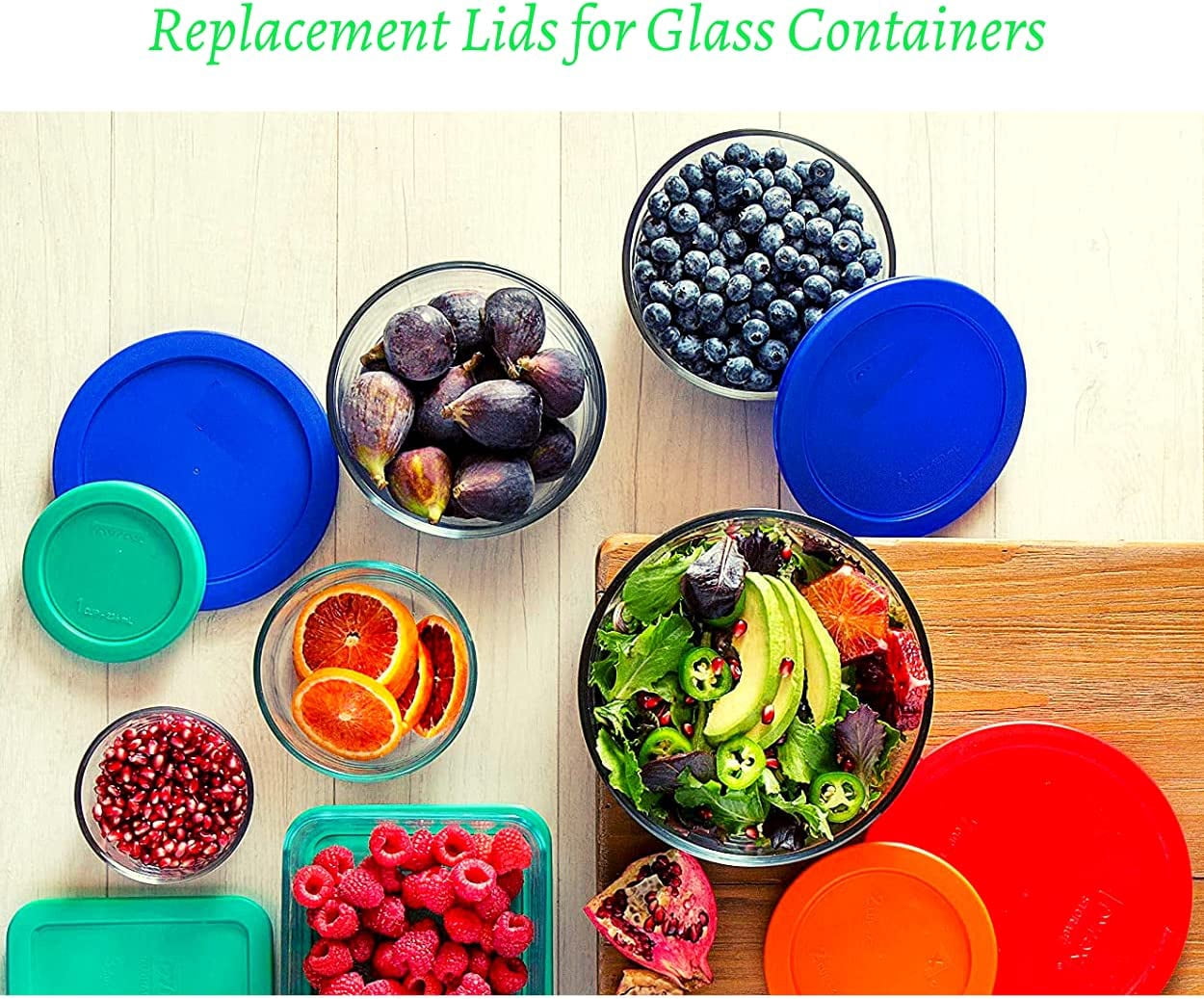 Universal Replacement Lids for Pyrex and Anchor Round Glass Containers ...