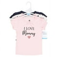 thumbnail image 2 of Hudson Baby Infant Girl Short Sleeve T-Shirts, Girl Mommy Pink Navy, 5 Toddler, 2 of 5