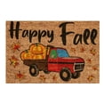 thumbnail image 1 of TIELUTT Thanksgiving Home Autumn Front Door Door Mat Carpet Floor Mat Decoration Fall Throw Blankets Designer Throw Fuzzy Blanket with Pom Poms Creme Throw Blanket 5x7 Rugs for Living Room, 1 of 3
