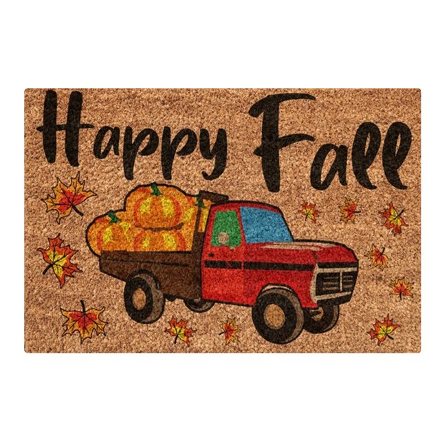 TIELUTT Thanksgiving Home Autumn Front Door Door Mat Carpet Floor Mat Decoration Fall Throw Blankets Designer Throw Fuzzy Blanket with Pom Poms Creme Throw Blanket 5x7 Rugs for Living Room