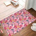 thumbnail image 4 of Rateoe Festive Christmas Stocking Cheer Pattern Flannel Door Mat Indoor Outdoor Entrance, Waterproof All-Weather Doormat,Fade Resistant, Low Profile Entryway Mat 16x24in, 4 of 7