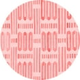 thumbnail image 1 of Ahgly Company Machine Washable Indoor Round Solid Red Modern Area Rugs, 5' Round, 1 of 4