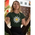 thumbnail image 2 of Smartprints Cute Daisy Flower Art T-Shirt Women -Image by Shutterstock, Female Small, 2 of 4