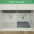 thumbnail image 5 of Logmey Under Sink Mat for [34"x22"]Cabinet,Silicone Waterproof Mat, Kitchen Cabinet Liner Holds Over 2.2 Gallons, Cabinet Protector, Under Sink Tray for Drips, Leaks, Spills (Grey), 5 of 7
