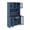 Navy Blue, variant on 70.9" Kitchen Pantry Storage Cabinet Rustic Buffet Cabinet, Kitchen Hutch Cabinet with LED Outlets Food Pantry Cabinet with Doors and Shelves Wine Rack for Dining Room, White