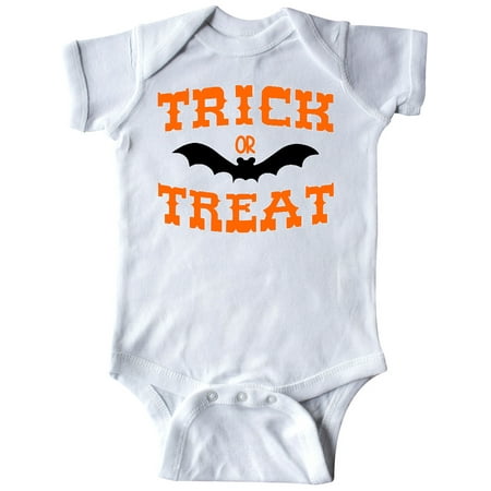 

Inktastic Halloween Trick-or-Treat with Black Bat Gift Baby Boy or Baby Girl Bodysuit