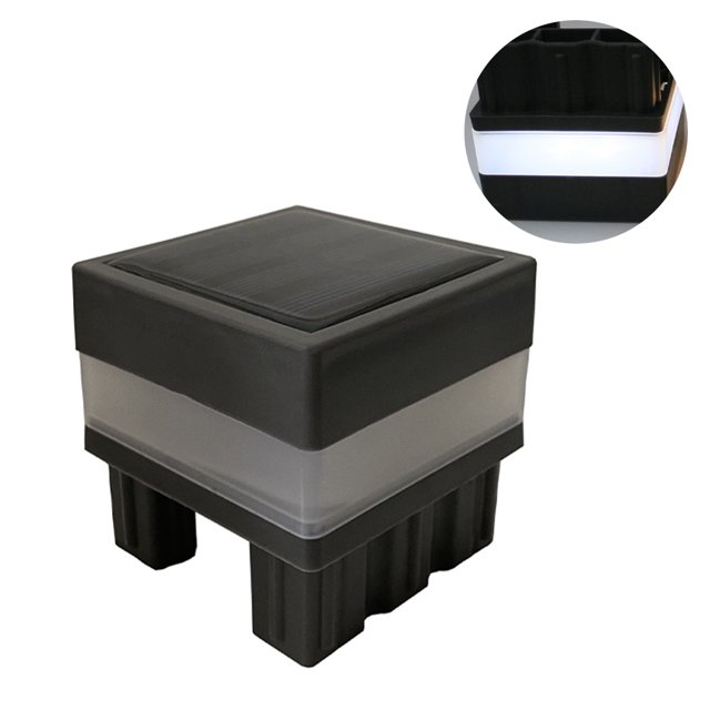 Wosthever Columna de luz solar Lámpara de valla de Barandilla impermeable Noche Lucency Decoración profesional para el hogar Luz blanca positiva Type2 NO2 Wosthever HA061077-01