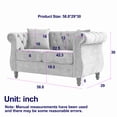 thumbnail image 2 of 58.8 Inch Chesterfield Sofa, Velvet Couch with Deep-Button Tufting, Modern Classic Design Sofa Quilted Upholstery, Furniture for Living Room, Office, Salon, Lounge, Black, 2 of 8