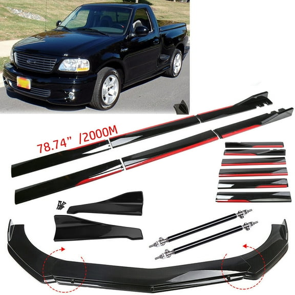 For Ford-150 SVT Front Rear Bumper Lip Spoiler Splitter Body Kit Side-Skirt
