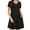 B1-Black, variant on Women's Summer Casual T-Shirt Dress - Short Sleeve Crisscross V-Neck Swing A-Line Tunic Sundress with Pockets, Purple Size L