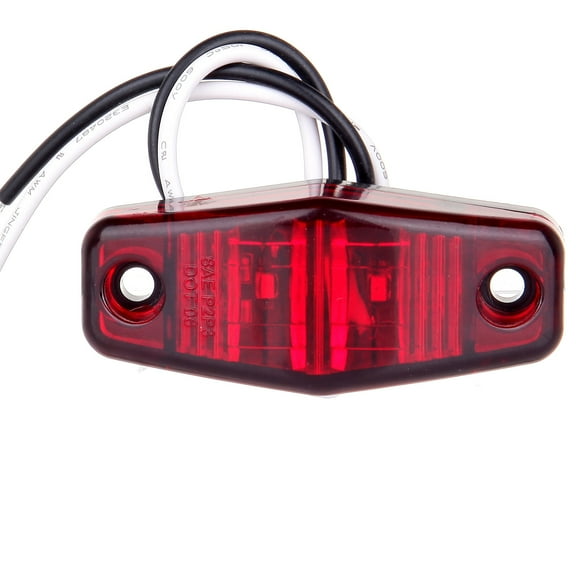 cciyu 1x 2 LED Truck Trailer Light Side Fender Marker Lights Truck Boat Trailer Sealed Mini Trailer Clearance Identification Lights Red Light Universal Surface Mount 2 LED Light Trailer Light
