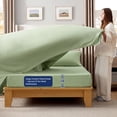 thumbnail image 6 of WISHEAD 5 Piece Twin Comforter Set Bed in a Bag, Ultra Soft Bedding Sets with Sheets & Pillowcases, All Season Quilted Luxury Bedding, Green, 6 of 10