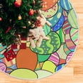 thumbnail image 5 of FMSHPON Easter Eggs Xmas Christmas Tree Skirt Stand Mat for Holiday Party Decoration Indoor Outdoor 48 inches, 5 of 6