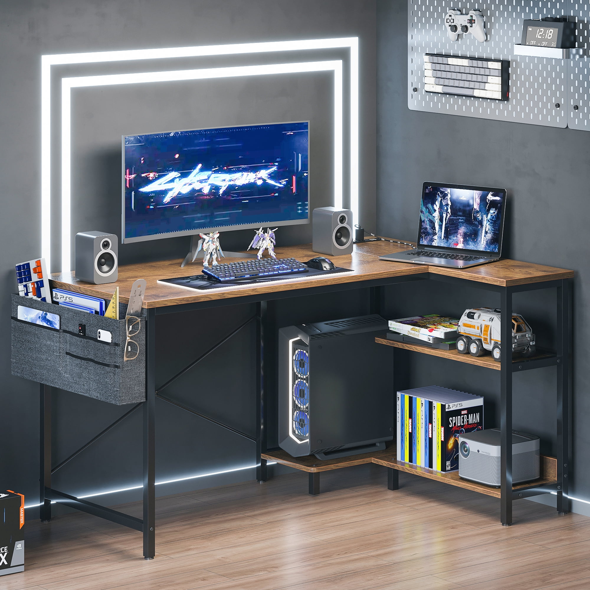 Casacomoda L Shaped Desk, 40 Inch Computer Desk with Reversible