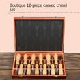 thumbnail image 4 of HEMU FASHION SHE.K 12PCS Wood Carving Chisel Set Sharp Woodworking Hand Knife Tools Gouges Steel DIY Woodcut Working Professional silver&wooden, 4 of 7